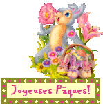 Gif animé joyeuses Pâques lapin